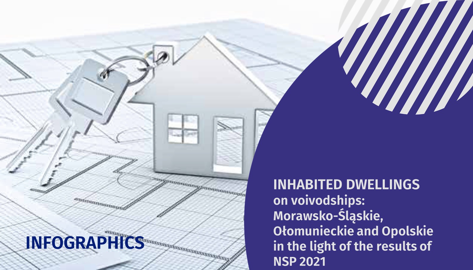 Infographics about inhabited dwellings in voivodships: Morawsko-Śląskie, Ołomunieckie and Opolskie in the light of the results of the National Population and Housing Census 2021