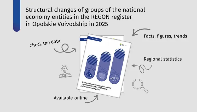 Structural changes of groups of the national economy entities in the REGON register in Opolskie Voivodship in 2025