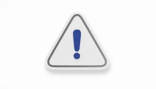 Powiększ obraz: Triangle with an exclamation mark in the middle, symbolising danger